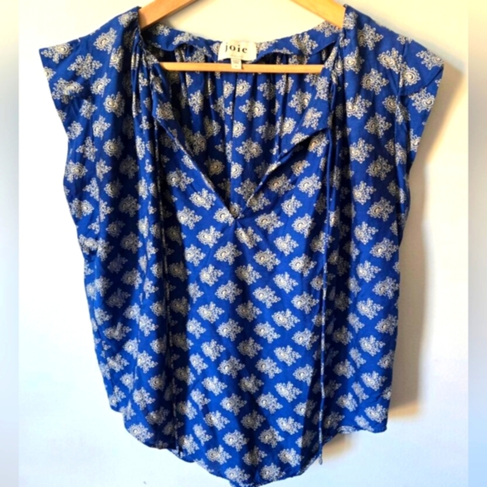 JOIE Blue Patterned Women's Top
